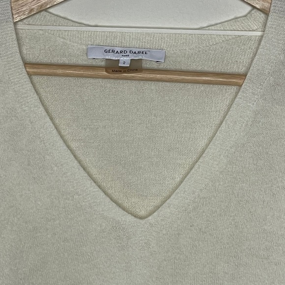 Gerard Darel Paris Wool  V-Neck Sweater Pullover  Women's Size‎ 2 - Picture 3 of 7